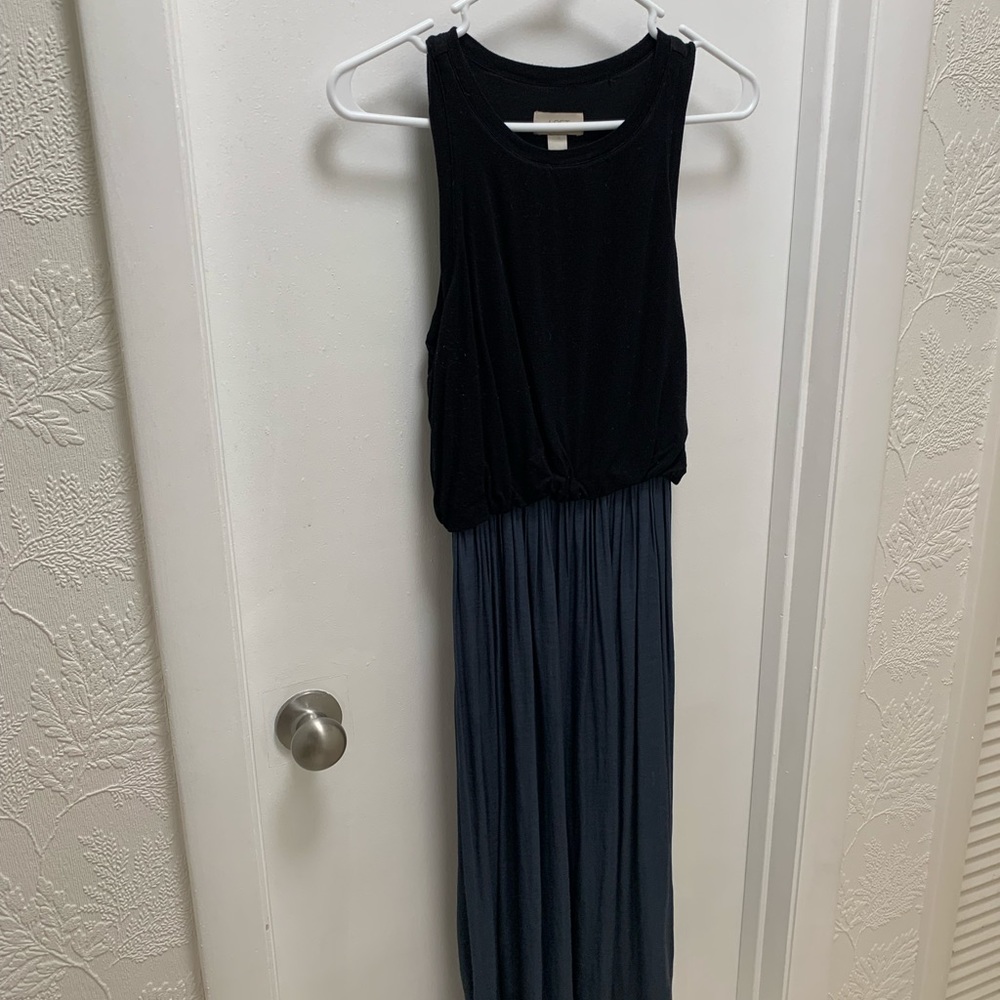 Loft black and blue dress